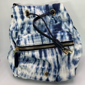 Ralph Lauren Nylon Dryden Mini Debby II Tie Dye Drawstring Crossbody Bucket Bag